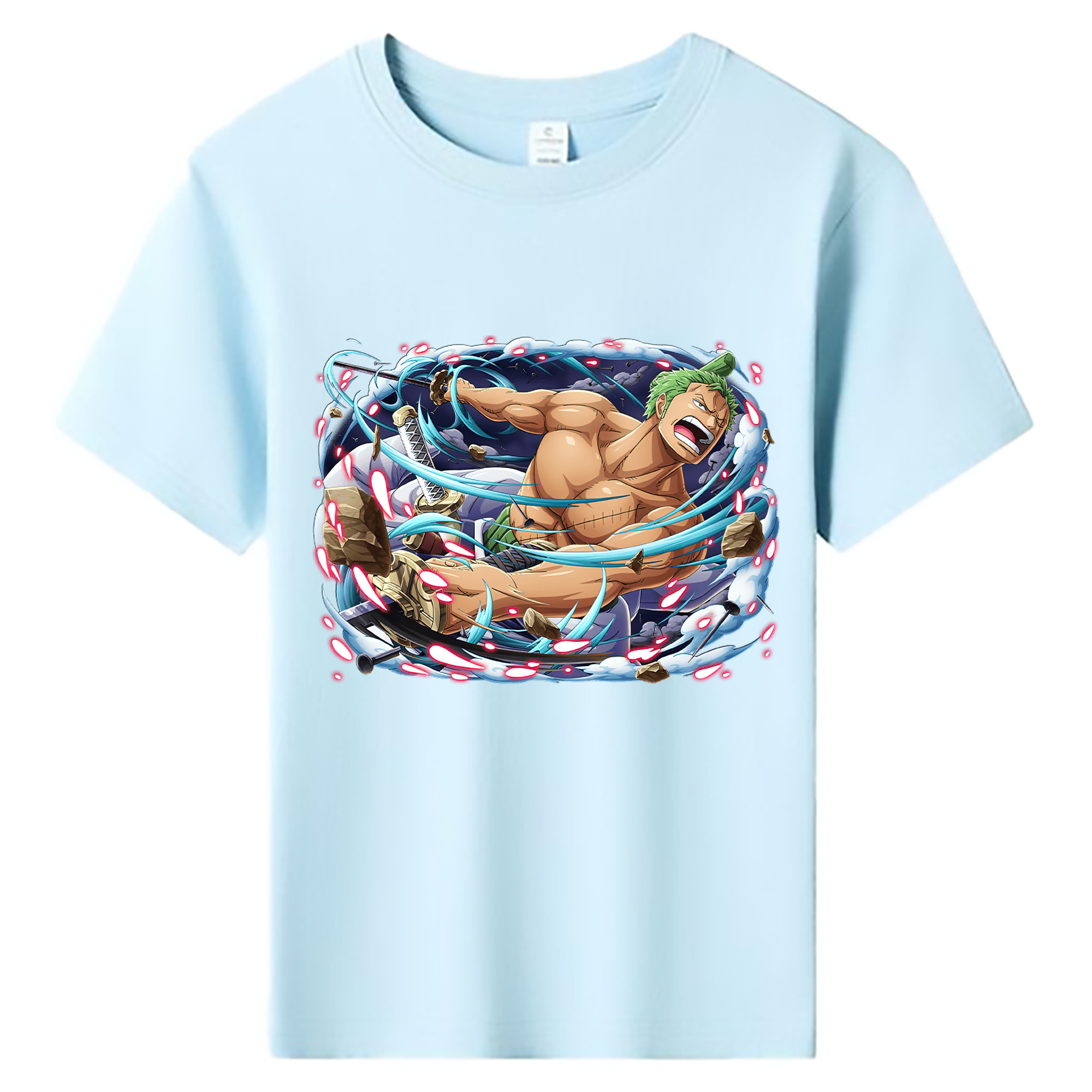 ワンピース ロロノア・ゾロ ONE PIECE Roronoa Zoro 綿100％キッズTシャツ（フロントプリント）